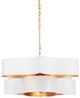 Currey & Company Grand Lotus Comtemoprary Gold Leaf/Sugar White Chandelier-1