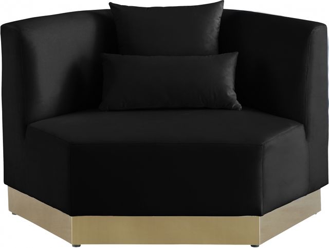 Meridian Furniture Marquis Black Velvet Chair-1