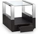 Magnussen Home® Revere Glass Top End Table with Graphite Base-1