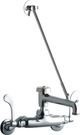 Elkay Chrome Service/Utility Single Hole Wall Mount Faucet with Wristblade Handle-0