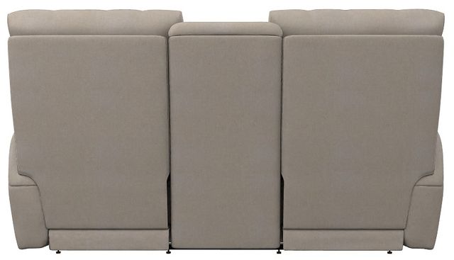 La-Z-Boy® Cassian Sand Power Reclining Loveseat with Console and Headrest-4
