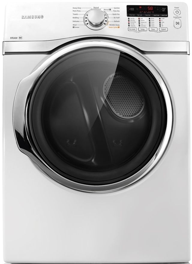 Samsung 7.4 Cu. Ft. White Front Load Gas Dryer-0