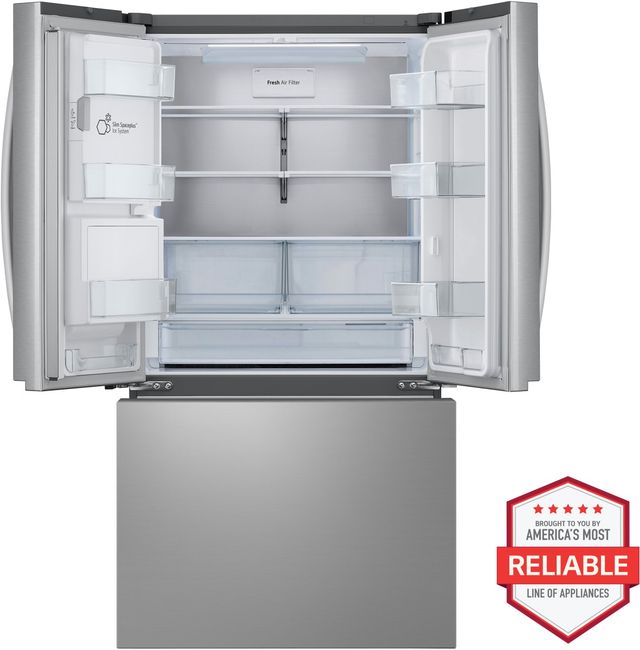 LG 36" 25.5 Cu. Ft. PrintProof™ Stainless Steel Counter Depth French Door Refrigerator-2