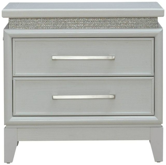 Liberty Furniture Reflections Pearl White 28" Nightstand-2