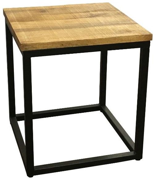 Jaipur Furniture Industrial Sawn Side Table-0