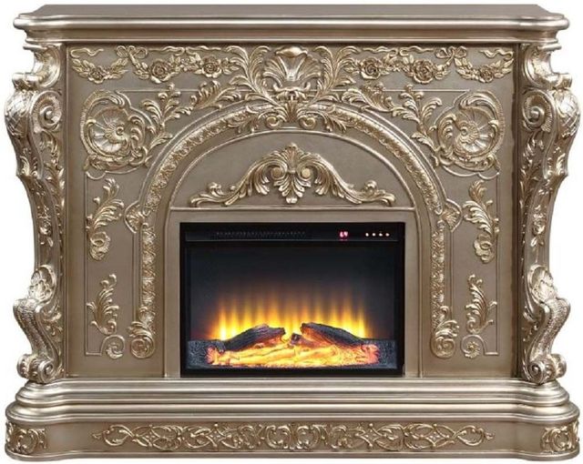ACME Furniture Danae Antique Silver Fireplace-3