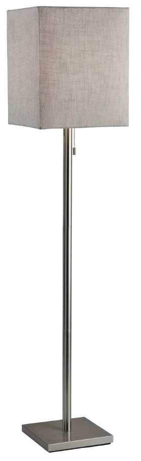 Adesso® Estelle Brushed Steel Floor Lamp-0
