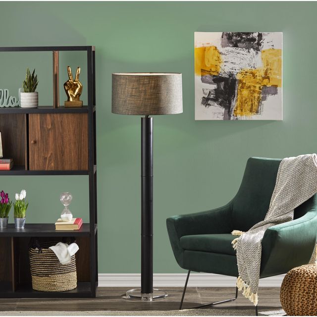 Adesso® Ezra Dark Gray Floor Lamp-2