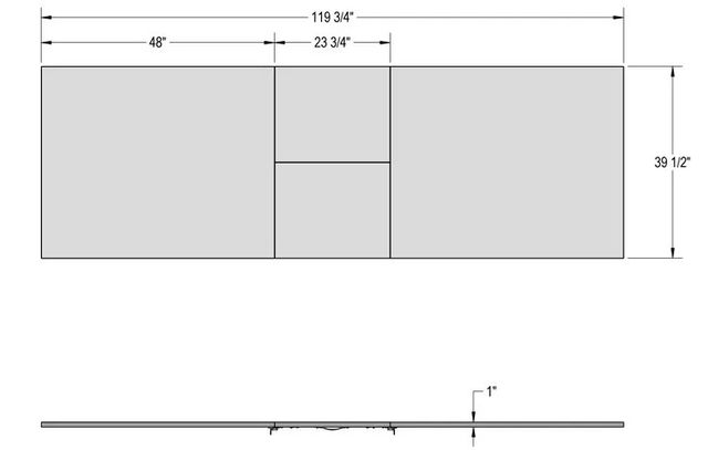 Amisco Customizable Burton 120" Dining Table-4