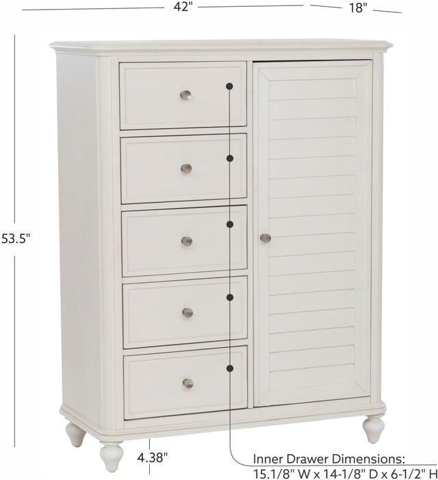 Powell® Naples Antique White Wardrobe-2