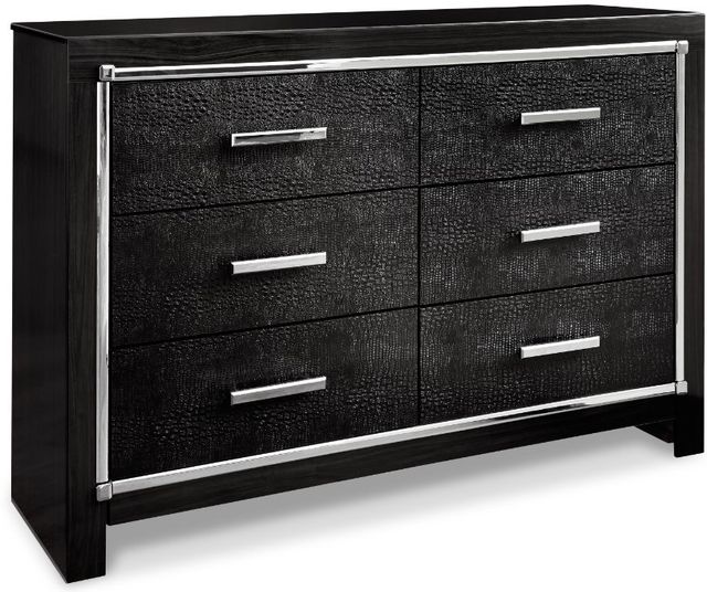 Signature Design by Ashley® Kaydell 2-Piece Black King Upholstered Panel Storage Bedroom Set-2
