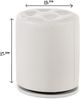 Crown Mark Morgan White Swivel Stool-2