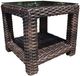 CabanaCoast® Customizable Louvre Wicker 24" Outdoor Square Side Table-0