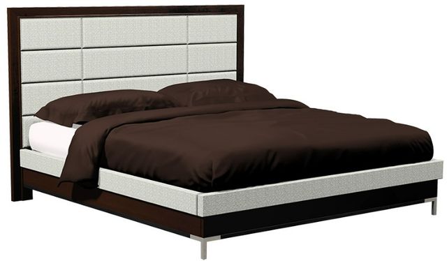 Country View Woodworking American Modern Brown Maple 12-Panel Panel Upholstered Queen Bed-0