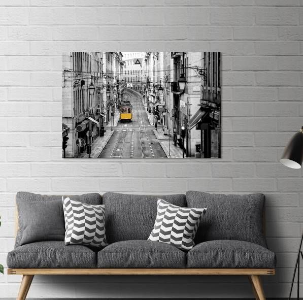 YHD Lisbon Yellow Tram I Wall Art-1