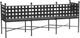 Sunset West Provence Canvas White/Century Pewter Iron Outdoor Bench-3