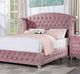 Furniture of America® Zohar 4-Piece Pink Queen Bedroom Set-1
