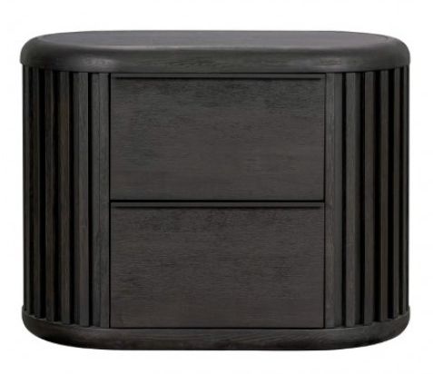Furniture of America® Hildesheim Black 2 Drawer Nightstand-2