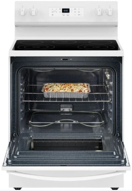 Whirlpool® 30" White Freestanding Electric Range with No Preheat Mode and Steam Clean-2