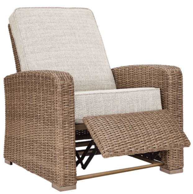 Signature Design by Ashley® Beachcroft Beige Aluminum/Fabric/Resin Outdoor Recliner-0