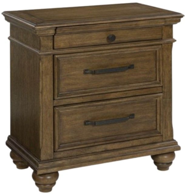 Signature Design by Ashley® Karallin Medium Brown 3-Drawer Nightstand-0