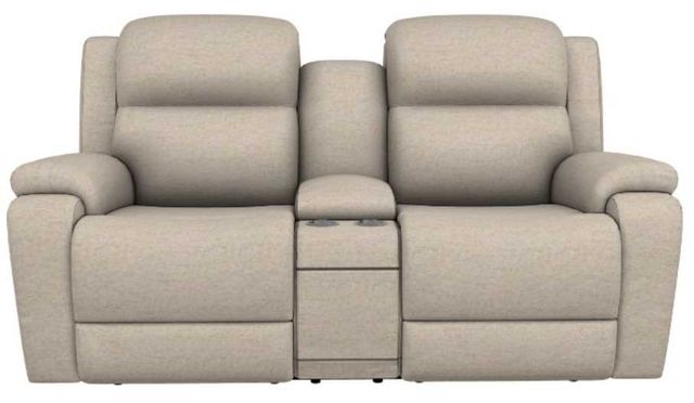 La-Z-Boy® Dorian Bisque Manual Reclining Loveseat with Console-1
