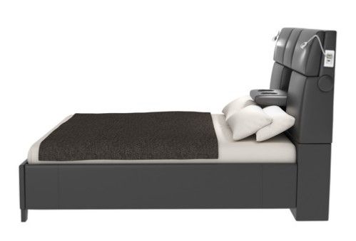 Bernards Calypso Music Black Queen Panel Bed with Bluetooth-2