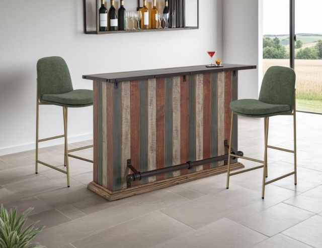 International Furniture Direct Seating Gold/Olive 39" Bar Stool-2