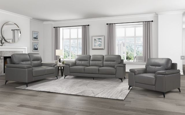 Homelegance® Mischa Dark Gray Chair-1