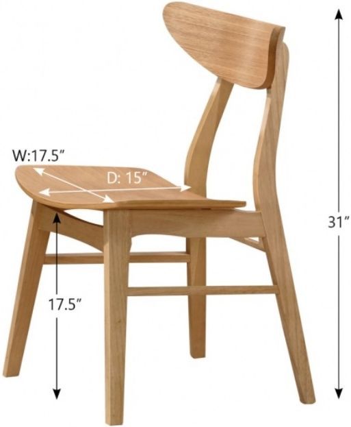 Winners Only® Uptown Natural Oak Dining Side Chair-3