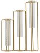 A & B Home Oversized Clear/Gold Vase-1