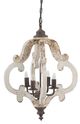 A & B Home Antique Off-White/Dark Bronze Chandelier-0