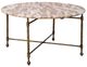Furniture Classics Colmar Gray/White Cocktail Table with Antique Brass Base-0