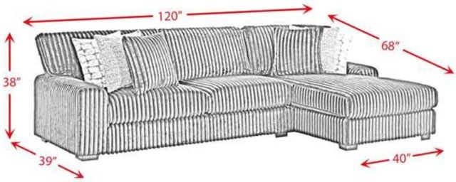Elements International Nightfall 2-Piece Black Right-Arm Facing Sectional-2