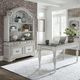 Liberty Furniture Magnolia Manor 3-Piece Antique White/Weathered Bark Desk and Hutch Set-1