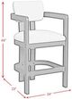 Elements International Portland Black/White Bar Stool-2