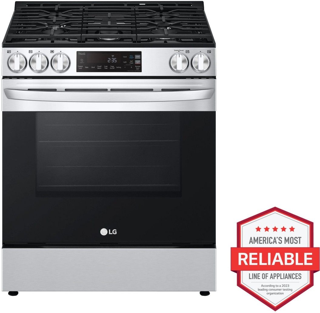LG 30" PrintProof Stainless Steel Slide In Natural Gas Range - Thumbnail 3