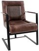 Jofran Inc. Maguire Black/Dark Sienna Genuine Leather Sled Accent Chair-0