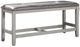 Steve Silver Co. Hyland Stone Gray/Vegan Rawhide Counter Bench-0