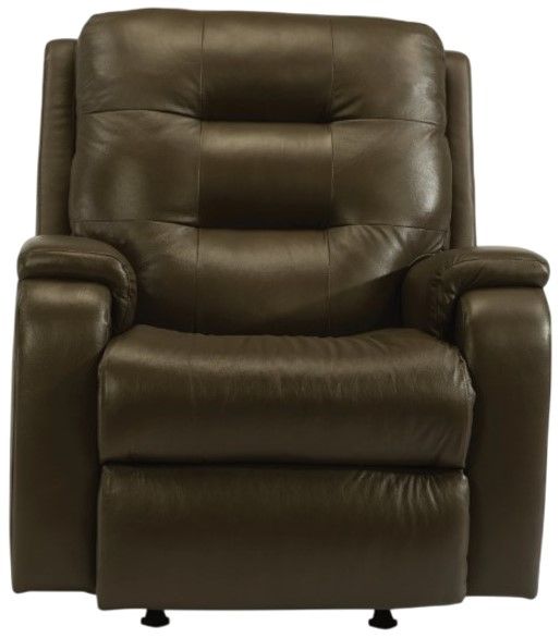 Flexsteel® Arlo Dark Stone Power Rocking Recliner-2