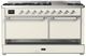 Ilve® Majestic III 60" Antique White Pro Style Dual Fuel Liquid Propane Range with Solid Door and Chrome Trim-2