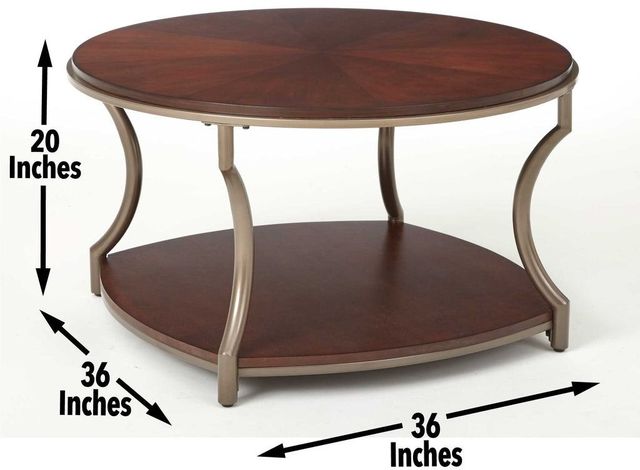 Steve Silver Co. Miles Cherry Round Cocktail Table-3