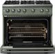 Viking® 5 Series 36" Eucalyptus Pro Style Gas (NG) Range with Polished Chrome Trim-1
