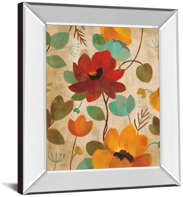 Classy Art Vibrant Embroidery Il by Silvia Vassileva Mirror Framed Wall Art-1
