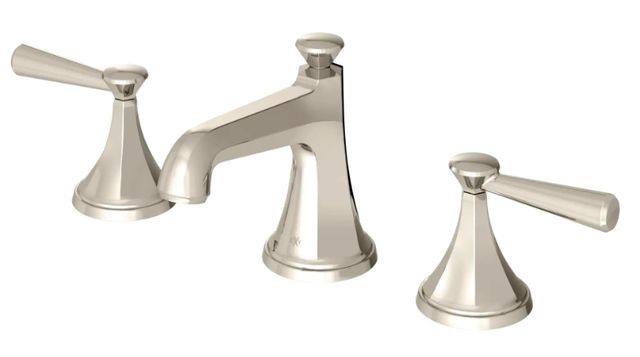 DXV Fitzgerald Platinum Nickel 2-Handle Widespread Bathroom Faucet with Lever Handles-2