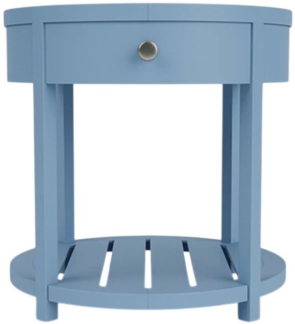 Riverside Furniture Rosalie Cabana Blue Round End Table-2