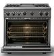 Viking® 7 Series 36" Damascus Gray Pro Style Dual Fuel Range with 12" Reversible Griddle-1
