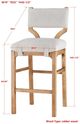Forty West Ella Brown/Putty Bar Stool-1