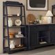Liberty Furniture Magnolia Manor Antique Black/Weathered Bark Leaning Pier Bookcase-1