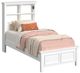Elements International Hampton Kids White Twin Bookcase Bed-0